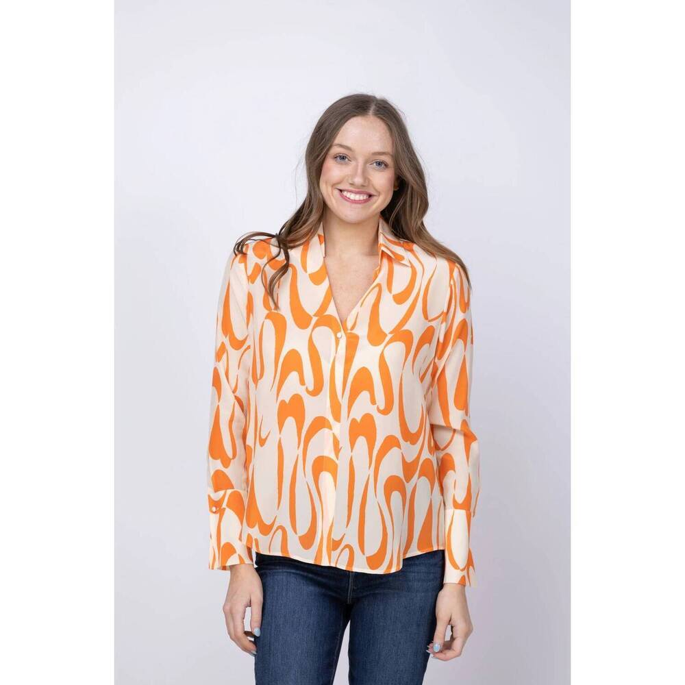 NEW CATHERINE GEE katie french cuff blouse in valencia